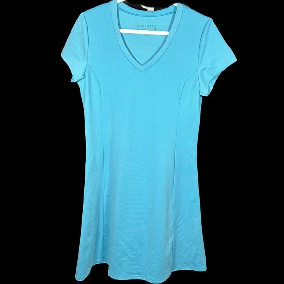 EarthTec Dresses & Skirts - Women's Teal EarthTec V-Neck Dress Size Large
